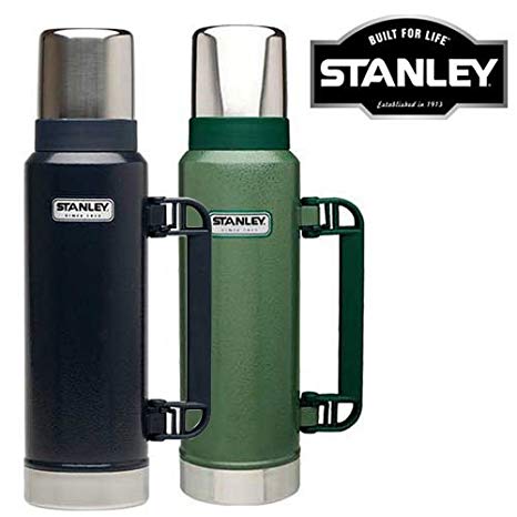 NEW 1.3L STANLEY FLASK STAINLESS STEEL VACUUM BOTTLE CLASSIC THERMOS HOT DRINKS (NAVY)