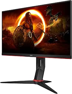 AOC Gaming 24G2ZU - 24 Zoll FHD Monitor, 240 Hz, 0,5ms, FreeSync Premium (1920x1080, HDMI, DisplayPort,USB Hub) schwarz/rot