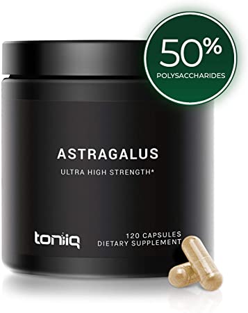 Ultra High Strength Astragalus Root Extract - 6,000mg 10x Concentrated Extract- 50% Polysaccharides - The Strongest Astragalus Supplement Available - 120 Astragalus Capsules