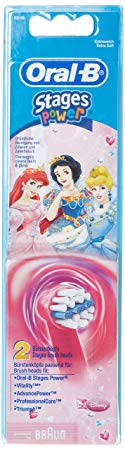 Braun Oral-B Stages Power Kids Replacement Brush Heads Disney Princess 2 Pack