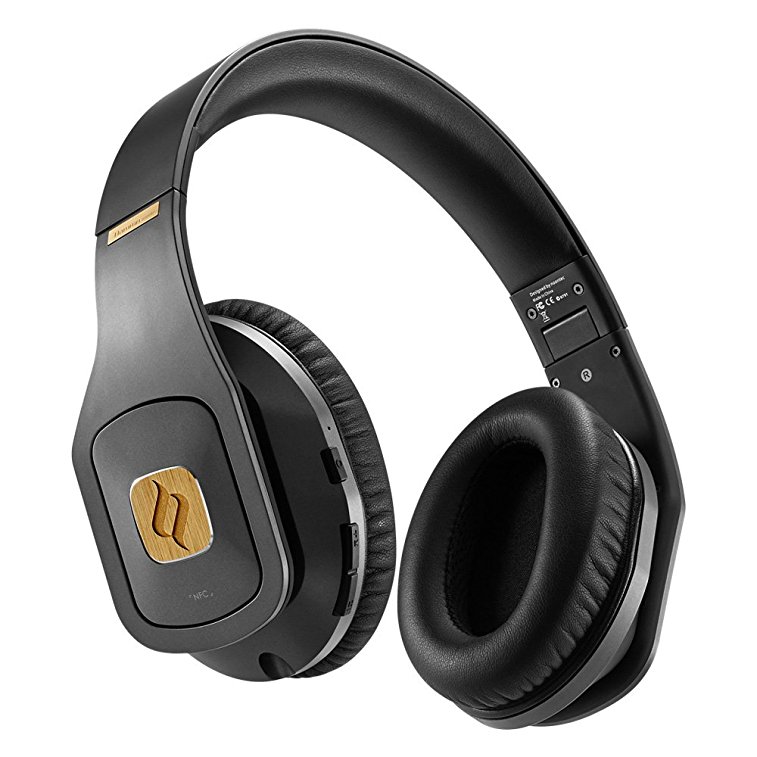 Noontec Hammo Wireless Professional Monitor Headphones for Studio Mixing Recording Superior Sound Over Ear Bluetooth 4.1 Rechargeable 50 Hours Battery