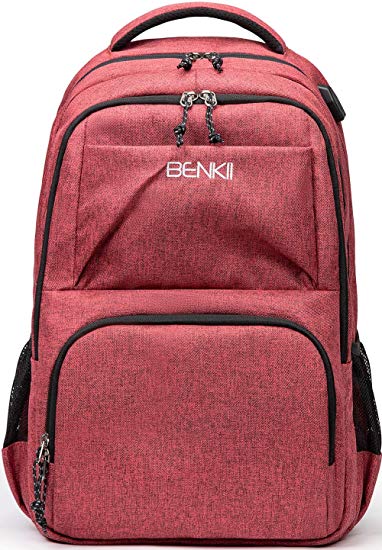 Travel Laptop Backpack, Computer Bag Daypack for Business Women Men & College School Teens Girls Boys (Red)