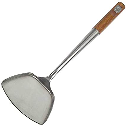 Bamboo Handle Wok Spatula, 14.5-Inch (New Version)