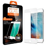 iPhone 6s Plus Screen Protector Spigen 3D Touch Compatible- Full Coverage Tempered Glass iPhone 6 Plus  6s Plus Premium Oil Resistant Coated Glass Screen Protector - White SGP11635