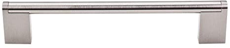 Top Knobs M1043 Bar Pulls Collection 6-5/16" Princetonian Steel Bar Pull, Brushed Satin Nickel