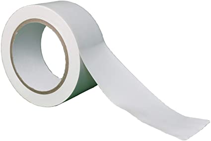 APT, (2'' Width X 36 Yds Length) PVC Marking Tape, Premium Vinyl Safety Marking and Dance Floor Splicing Tape, 6 mil Thick, (Multiple Color) (2'', 1 Roll, White)
