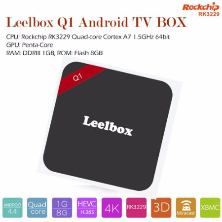 2016 Leelbox Q1 Android TV Box Update From MXQ Pro 1G/8G RK3229 Quad-core Mini PC KODI 16.0 Miracast 4K*2K H.265 3D 2.4G WiFi LAN HD USB Dongle