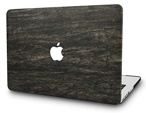 KEC Laptop Case MacBook Air 13" Italian Leather Case Cover A1466 / A1369 (Wood Leather 1)