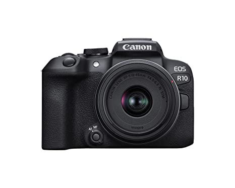 Canon EOS R10 24.2MP Mirrorless Digital Camera with RF-S18-45mm Kit Lens (APS-C Sensor, 23 FPS, Next Gen Auto Focus, Next Level Image Stabilisation, 4K) Black