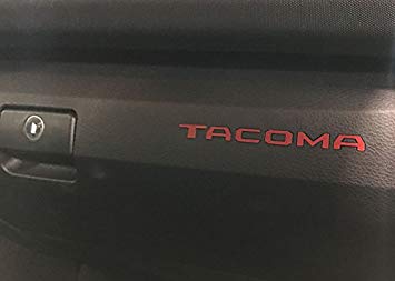 BDTrims | Glove Box Letters for Toyota Tacoma 2016-2019 Plastic Inserts (Red)