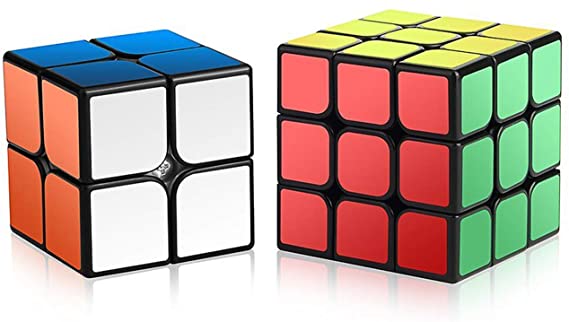 Speed Cube Set ROXENDA Magic Cube Set of 2x2x2 3x3x3 Cube Smooth Puzzle Cube