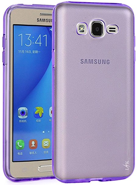 Galaxy On5 Case, LK Ultra [Slim Thin] Scratch Resistant TPU Gel Rubber Soft Skin Silicone Protective Case Cover for Samsung Galaxy On5 (Purple)