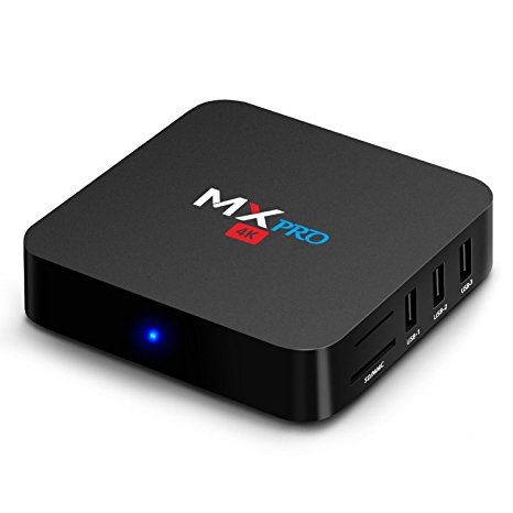 TICTID MX Pro Android TV Box [1G/8G] Amlogic S905X Chipset Android 5.1 TV Box Lollipop OS Quad Core 4K Google Smart TV Box with WiFi, HDMI, DLNA