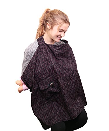 Knuddelstuff ‘Bedford’ Privacy Nursing Breastfeeding Cover Up Apron Blanket – Adjustable – Velcro Storage Pocket