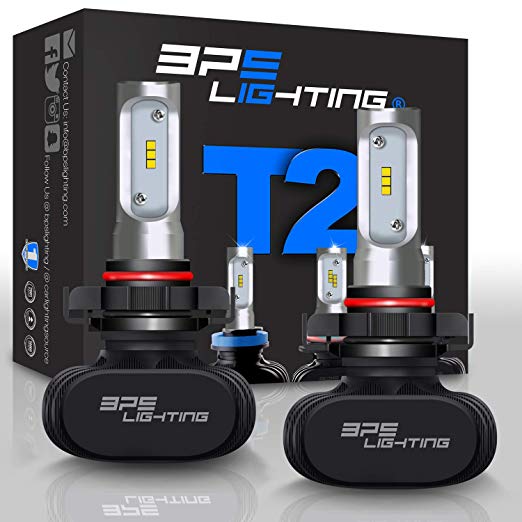 BPS Lighting T2 LED Headlight Bulbs Conversion Kit - PSX24W 50W 8000 Lumen 6000K 6500K - Cool White - Super Bright - Car and Truck - Fog Lights Beam - All-in One - Plug and Play