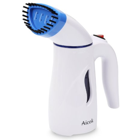 Aicok Mini Travel Garment Steamer, Handheld Portable Fabric Steamer Perfect for Travel, with Brush