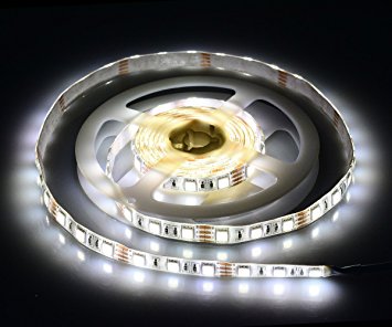 LED Light Strip, 2 Meters 60 Units/M SMD5050 White Color TV Backlight Waterproof with USB Cable (W200cm)