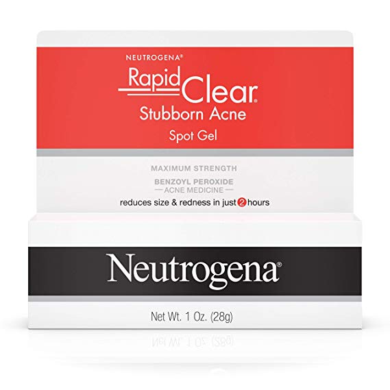 Neutrogena Rapid Clear Stubborn Acne Spot Treatment Gel with Maximum Strength Benzoyl Peroxide Acne Treatment Medicine, Pimple Cream for Acne. | ⭐️ Exclusive