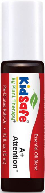 KidSafe A  Attention Synergy Pre-Diluted Essential Oil Roll-On 10 ml (1/3 fl oz). Ready to use!