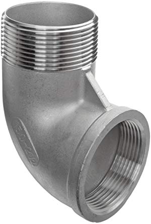 Stainless Steel 304 Cast Pipe Fitting, 90 Degree Street Elbow, Class 150, 1/2" NPT Male X Female