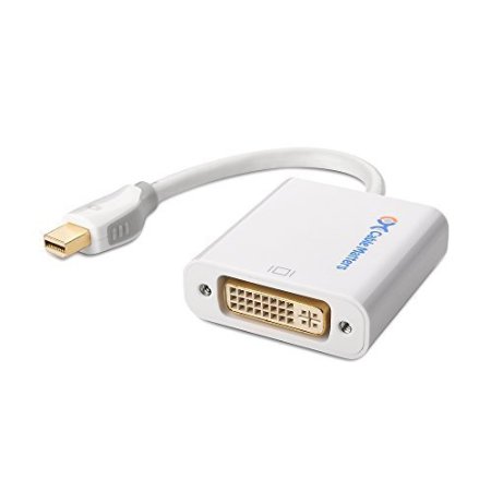 Cable Matters Mini DisplayPort Thunderbolt8482 2 Port Compatible to DVI Male to Female Adapter in White