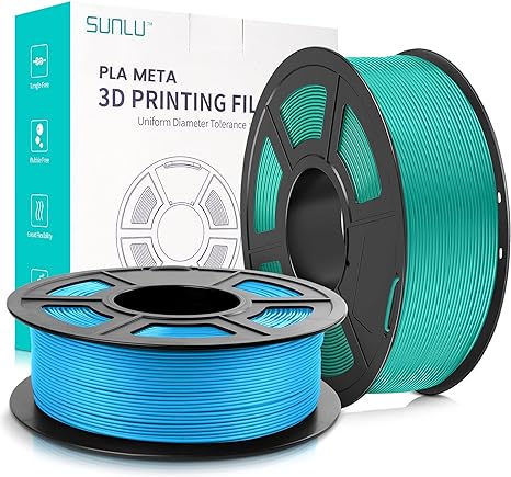 SUNLU 3D Printer Filament, Neatly Wound PLA Meta Filament 1.75mm, Toughness, Highly Fluid, Fast Printing for 3D Printer, Dimensional Accuracy  /- 0.02 mm, 330 Meters, 2 KG, Sky Blue Mint Green