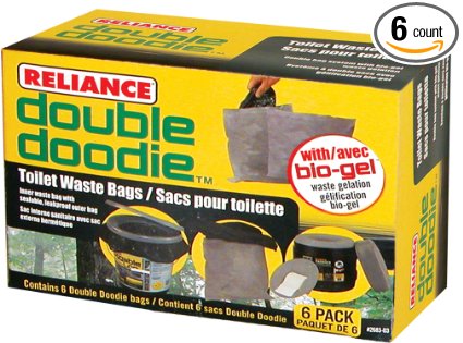 Reliance Products Double Doodie Toilet Waste Bags (6-Pack)