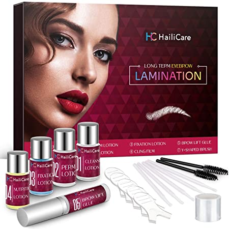 Eyebrow Lamination Kit, Brow Lift At Home Professional DIY Perm Kit For Fuller Feathered Brows, Eyebrow Salon at Home, Brow Brush, Y Brush and Film Included