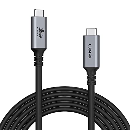 Thunderbolt 4 Cable 6 Ft, 40Gbp USB4 Cable with 100W Charging, 8K Display/Dual 4K Compatible with Thunderbolt 3 Cable and USB-C Thunderbolt 4 Cable for MacBook, Hub, Docking