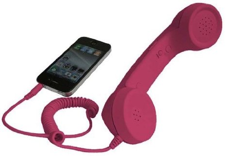 Hype HY705PK Retro Handset for Mobile Phone - Retail Packaging - Pink