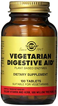 Solgar Vegetarian Digestive Aid Chewable Tablets, 100 Count