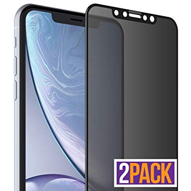 FlexGear iPhone XR Privacy Glass Screen Protector [Full Coverage] Designed iPhone XR (2-Pack)