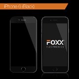 Iphone 6 6S 47 Inch Tempered Glass Screen Protector FULL WIDTH with Black edge - Excellent Fitting Premium 9H Featuring Anti-scratch Anti-fingerprint Bubble Free Features By Foxx Electronics