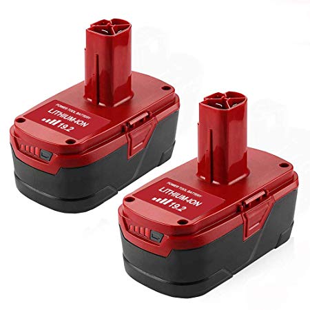 Topbatt 2Pack 6.0Ah C3 Lithium Battery Replacement for Craftsman 19.2 Volt Battery XCP 130279005 1323903 130211004 11045 315.115410 315.11485