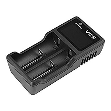 XTAR VC2 Premium USB Charger w/ LCD Screen Display (MC Series Upgrade)18350 18500 18650 18700 14500 16340 17500 Li-ion Battery Charger(Without Batteries)