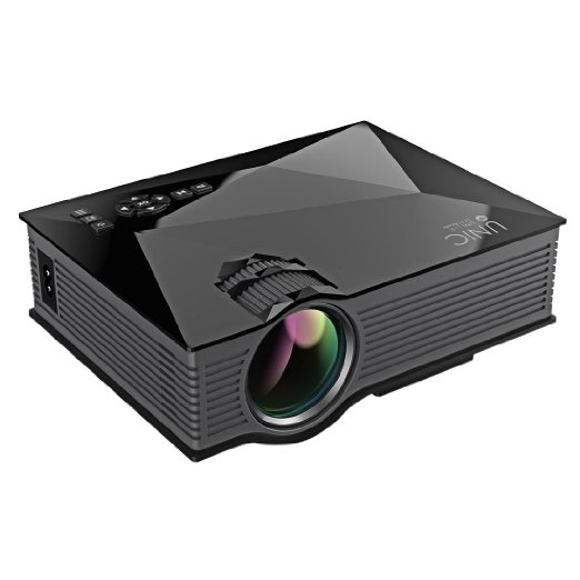 PYRUS UC46 Mini Video Projector 1200 Lumens Full Color 130" Image Portable LCD LED Home Theater Cinema Support HD 800*480P Video