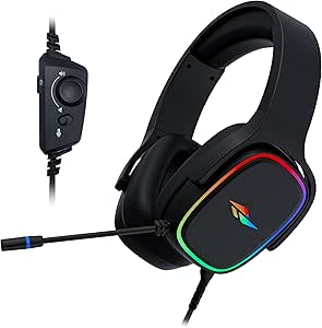 Rosewill Saros C150XS 7.1 Surround Sound USB Pro Gaming Headset, 50mm Full Spectrum Driver, Noise Reduction Microphone, Convenient in-Line Controls, Dynamic RGB Backlighting, Software Configuration