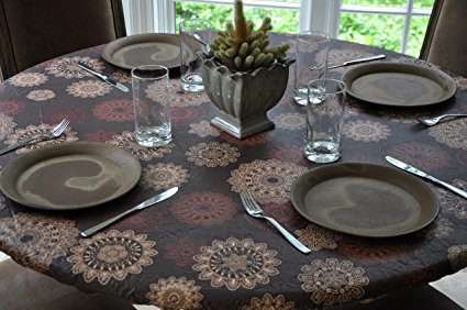 Medallion Elastic Table Cover (Large Round)