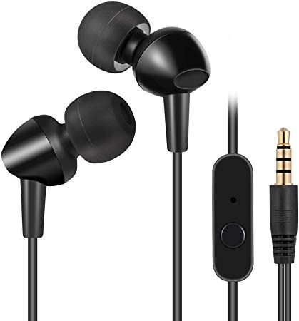 Wired Headphones,in-Ear Earbuds Earphones,Noise Cancelling Waterproof Sports Earphones,Stereo Sound with Built-in Mic for iPhone 6/6s Plus/5s/SE, Android Smartphones,Galaxy,Tablets and More