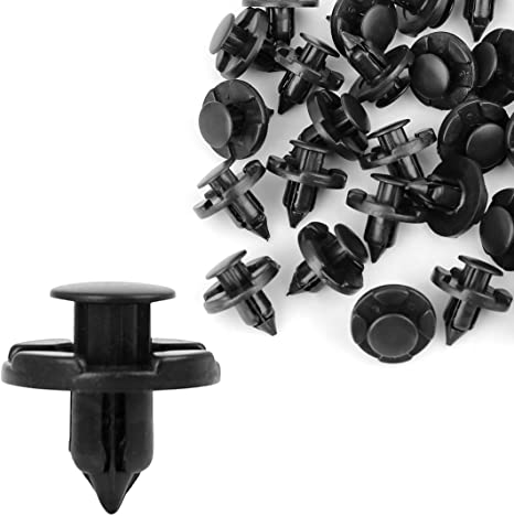 uxcell 30 Pcs 8mm Hole Retainer Clips- Plastic Drive Rivets Bumper Push Clips for Nissan