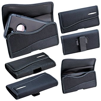 iPhone 7 Plus / 6S Plus / 6 Plus with Otterbox Defender Case on, Holster Sleeve Case Carrying Pouch with Wave front Line 360 degree Routing Clip with magnetic Closure For you Apple iPhone 7 Plus
