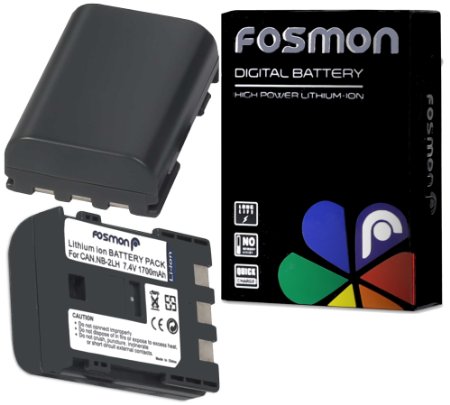 Fosmon NB-2L  NB-2LH Extended Life Replacement Battery Pack for Compatible Canon Digital Cameras - 74 V 1700 mAh