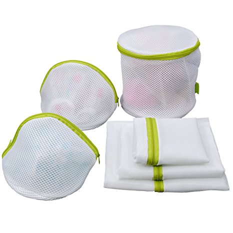 6pcs Mesh Laundry Bags, Lystaii Reusable Laundry Wash Bag for Delicates, Bras, Undergarment, Sweater