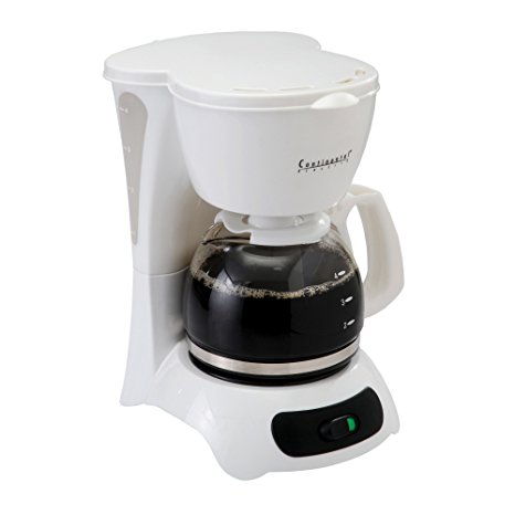 Continental Electric 4-Cup Coffee Maker, White