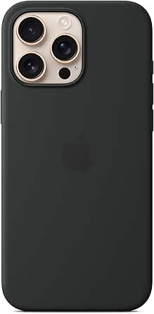 Apple iPhone 16 Pro Max Silikon Case mit MagSafe − Schwarz ​​​​​​​