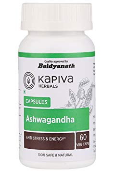 Ashwagandha 60 Veggie Capsules Supplement an Ancient Medical Herb for Stress Depression Removal & Combating Fatigue