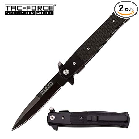 TAC Force TF-428 Series Assisted Opening Folding Knife, Spear Point Blade, 5-Inch Closed