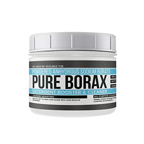 Borax Powder (2 lbs.)) by Earthborn Elements, Resealable Tub, All-Natural Multipurpose Cleaner, Detergent Booster, and Slime Ingredient