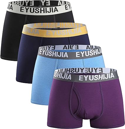 Men's 4 Pack Comfortable Underwear Boxer Briefs