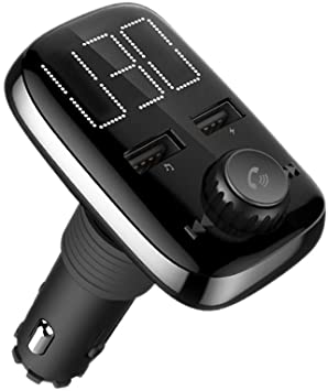 Renogy Bluetooth FM Transmitter for Car Radio MP3 Player Hand Free Design Output 5V 3.4A AUx Port Micro SD Cards USB Flash Drive Support MP3 WMA WAV Format